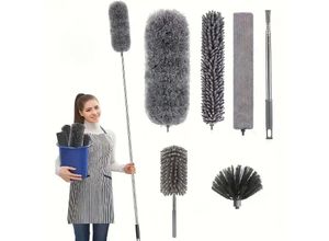 9328867022517 - Stück Teleskop-Staubwedel 250 cm waschbare Mikrofaser-Staubwedel verschiedene Reinigungsköpfe Teleskop-Staubwedel für Deckenventilator