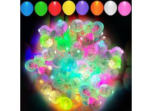 9328867025839 - 100 Stück mehrfarbige Ballon-Lichter lange Standby-Zeit wasserdicht Mini-Kugel-Licht runde LED-Blitzlampe für Papierlaternen Ballons Party