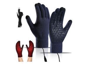 9328867031342 - Beheizbare Handschuhe USB Beheizte Handschuhe Winterhandschuhe Herren Damen Winterhand Warme Handschuhe Touchscreen Handschuhe Zum Stricken Für