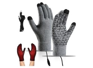 9328867031366 - Beheizbare Handschuhe USB Beheizte Handschuhe Winterhandschuhe Herren Damen Winterhand Warme Handschuhe Touchscreen Handschuhe Zum Stricken Für