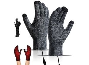 9328867031373 - Beheizbare Handschuhe USB Beheizte Handschuhe Winterhandschuhe Herren Damen Winterhand Warme Handschuhe Touchscreen Handschuhe Zum Stricken Für