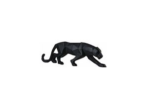 9328867103131 - Schwarze Panther-Statue moderne Leoparden-Skulptur geometrische Tierstatue Kunstharz Ornament Wohnzimmer-Dekoration Zuhause Schlafzimmer