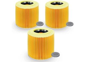 9328867103551 - 3x kompatible Filterkartusche Staubsaugerfilter für Kärcher WD3 Premium WD2 WD3 WD3 MV3 WD3P Extension Kit ersetzt 6414-5520 6414-7720