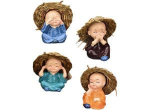 9328867118371 - Stück kleine Mönch-Ornamente weise Mönche Figuren niedliche kleine Mönche Mini-Buddha-Figuren Tischdekoration Regaldekoration Miniaturfiguren