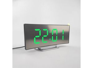 9328867141010 - Elektronische Uhr mit kreativer Oberfläche großer Bildschirm LED-Uhr – grün