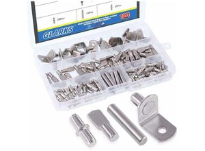 9328867146282 - Set mit 120 Regalhaken 4 Stile Silber