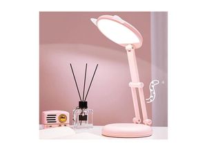 9328867146435 - LED-Lampe Kinder-Schreibtischlampe Katzenohren-Rosa-Mädchen-Nachttischlampe Tischlampen einstellbare Helligkeit Kinder-Schreibtischlampe