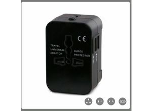 9328867146794 - All-in-One-Universal-Reiseadapter globaler Reiseadapter Stromkonverter Wandladegerät Netzstecker-Adapter mit zwei USB-Ladeanschlüssen für die USA