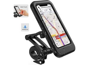 9328867146985 - Motorrad-Handyhalterung wasserdichte Fahrrad-Handyhalterung 360°-Motorrad-Roller-Smartphone-Halterung mit Motorrad-Regenschutz-Handyhalterung