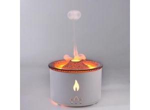 9328867147906 - Vulkanförmiger Diffusor für ätherische Öle Quallen- und Flammennebelmodus 360 ml Luftbefeuchter mit Nachtlicht für Zuhause Yoga Büro Spa