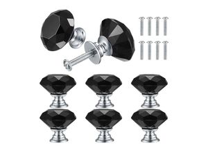 9328867982033 - 8 Stück Kristall Türknäufe Schrankknöpfe Kristallglas Schubladenschränke Kommode Schubladen Knöpfe und Griffe für Küche Bad Büro mit