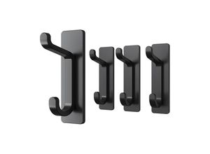 9328867983382 - Klebehaken Ultra Stark Hält Bis Zu 6kg Metall Türhaken Handtuchhaken Nichtrostend Selbstklebende Haken Schwarz Matt Duschhaken Ohne Bohren