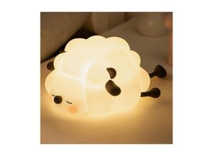 9328867984280 - Silikon Nachtlicht Kinder Schafe Nachtlicht 1200mAh Babylicht USB Aufladung und 30 Minuten Timing Funktion Kawaii Nachtlampe mit Touch Schalter 3