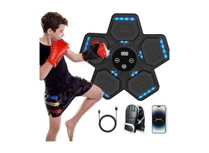 9328867986598 - Musical Boxing Machine LED Music Boxing Machine Adults and Children Adjustable 5 Modes Boxing Wall and Musicpunch Counting Mode for Body Shaping