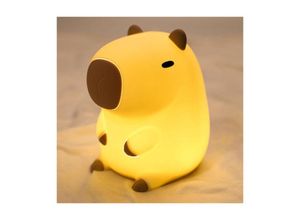 9328867990922 - LED Nachtlicht KinderNachtlicht süße Tiere Kawaii Capybara Silikon Stilllicht Kinder Nachtlicht Dimmbar Touch Type-C Lampe