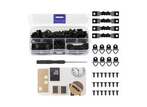 9328867994760 - Bilderhaken 251 Stück Schwarz Bilder Aufhängen für Bilder Haken Wand für Bilderrahmen Zackenaufhänger mit Schraubendreher Bildaufhänger für Haus