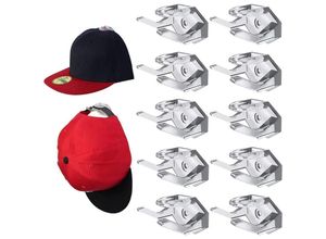 9328872111541 - Huthaken Huthaken 10 Stück Kappenhalter selbstklebender Wandhaken für Hüte Baseball-Mützenhalter für Kappenhaken-Organizer für Tür Wand