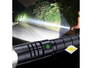 9328872112524 - Ultrastarke LED-Taschenlampe mit 10000 Lumen Eine unverzichtbare taktische Militär-Taschenlampe mit USB-Aufladung 5 Modi und