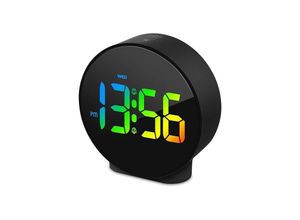 9328872333615 - Kleine Digitaluhr 12 24 Stunden digitaler LED-Nachttischwecker mit Schlummerfunktion – Dual-Alarm – modernes Design für Büro Schlafzimmer