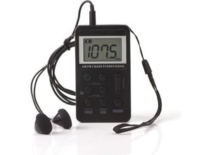 9328872335572 - Taschenradio tragbares Radio mit Kopfhörern Mini-AM FM-Digital-Stereoradio mit Kopfhörern wiederaufladbares Akku-LCD-Display zum Gehen Laufen