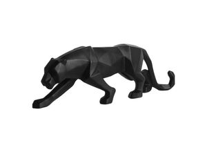 9328872337972 - Panther-Skulptur-Ornamente Panther-Skulptur Statue moderne geometrische Leoparden-Ornamente aus Kunstharz Kunsthandwerk Dekoration für Zuhause