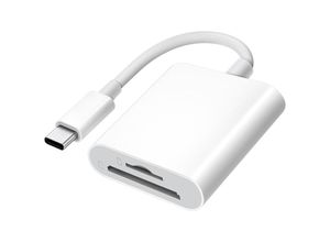 9328872349302 - USB-C-SD-Kartenleser für iPhone 15 iPad MacBook Mac xdgeLoad USB-C-Typ-SD-Kartenleser unterstützt SD- und MicroSD-Speicherkartenadapter