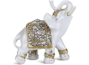 9328872350117 - Elefantenstatue aus Kunstharz Elefantenfiguren dekorativer Elefant Feng Shui-Ornament für Heimdekoration