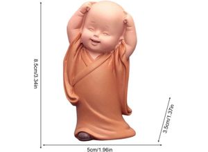 9328872350131 - Baby Buddha - Kreative Mönche Niedlicher kleiner Mönch aus Kunstharz Auto-Armaturenbrett-Ornament-Dekoration kleine Buddha-Statue