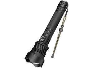 9328872509003 - Ultrastarke LED-Taschenlampe wiederaufladbare Taschenlampe 90000 Lumen ultrastarke XHP70-Taschenlampe verstellbare zoombare wasserdichte