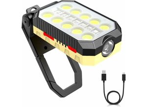 9328872513000 - Tragbares LED-Flutlicht 1500 Lumen 4800 mAh wiederaufladbare LED-Laterne 30 W tragbare Laterne mit USB-Taschenlampen 4 Beleuchtungsmodi