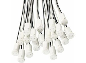 9328872525560 - 25 Stück G4-Lampenfassungen G4-Sockel-Lampenfassung mit Keramikfassung für G4-LED-Halogenlampe 10 cm Kabel