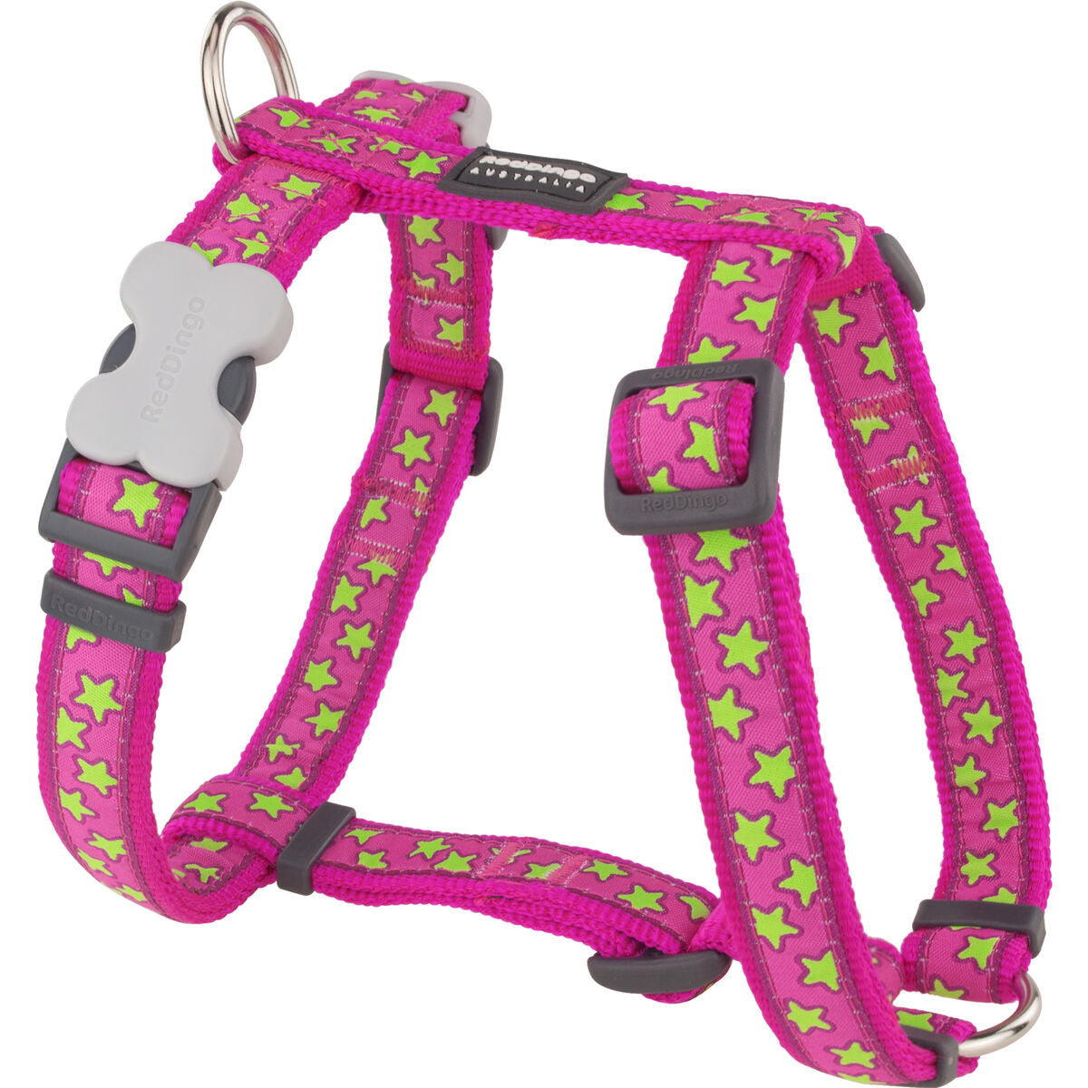 9330725046481 - Hundegeschirr STYLE STARS LIME ON HOT PINK 45-66 cm 36-59 cm 9330725046481 - Hundegeschirr STYLE STARS LIME ON HOT PINK 45-66 cm 36-59 cm