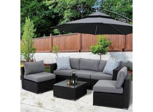 9331615843364 - MeXo von GLP HOME Loungeset Handgewebt Rattan Gartenmöbelset Gartenloungeset G