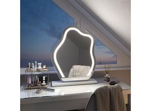 9331924711415 - Emke - Schminkspiegel mit Beleuchtung Unregelmäßige Kurve Kosmetikspiegel 360° Drehbar Touchschalter 3 Lichtfarben Dimmbar und Memory-Funktion Höhe 9331924711415 - Emke - Schminkspiegel mit Beleuchtung Unregelmäßige Kurve Kosmetikspiegel 360° Drehbar Touchschalter 3 Lichtfarben Dimmbar und Memory-Funktion Höhe