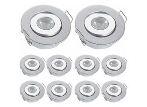 9333272001415 - 10 Stück 3 W Mini-LED-Einbaustrahler für Wohnzimmer Kleiderschrank Schlafzimmer 5000 K