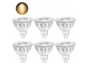 9333272002054 - GU53 led MR16 Glühbirne Warmweiß 3000 k 5 w entspricht 50 w Halogenlampe ac dc 12 v 450 lm 40° Winkel nicht dimmbar 6 Stück