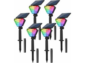 9333272003785 - Solarstrahler für den Außenbereich RGB-Solarlampe Solar-Gartenflutlicht IP65 wasserdicht automatisches Ein- Ausschalten LED-Solarleuchte für den