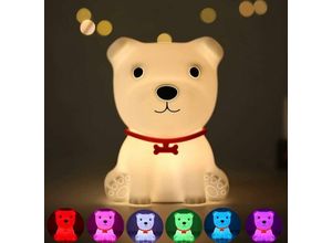 9333272006557 - Wiederaufladbares Nachtlicht für Erwachsene Kinder Babys tragbares Silikon-LED-Nachtlicht 7 Farben Touch-Nachttischlampe Geschenk für Babys