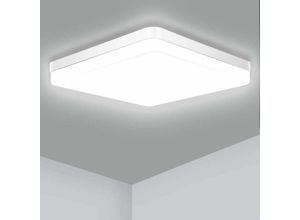 9333272008285 - Longziming - Quadratische Led-Deckenleuchte 36 w Küchen-LED-Deckenleuchte 4500 k Naturweiß 4350 lm IP54 wasserdichte Badezimmer-Deckenleuchte