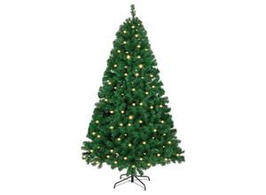 9334461760731 - SWANEW 180cm Künstlicher Weihnachtsbaum mit Beleuchtung LED Tannenbaum für Weihnachten-Dekoration aus PE und PVC(Ø ca 115 cm) mit 860 Spitzen