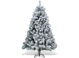 9334461978204 - SWANEW Weihnachtsbaum Beflockung Schneestaub Weihnachtsdekoration Kunstbaum 180cm mit Schneestaub