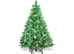 9334461978211 - SWANEW Weihnachtsbaum Beflockung Schneestaub Weihnachtsdekoration Kunstbaum 120cm mit warmweißen LED