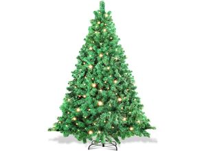 9334461978242 - Swanew - Weihnachtsbaum Beflockung Schneestaub Weihnachtsdekoration Kunstbaum 210cm mit warmweißen led