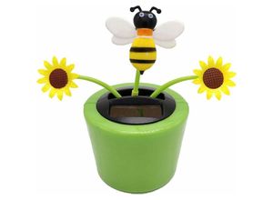 9334712893577 - Qiedie - Wobble Figur Blume Solar tanzende Blume Solar Blume Wobble Figur Solar tanzende Blume Solar Shaker Kopf Blume Ornamente Solar Powered