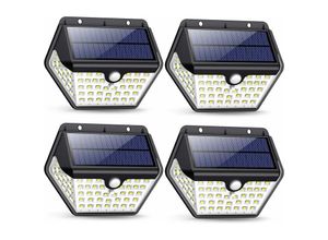 9334712895793 - Solarleuchte für den Außenbereich[4 Pack 2000 mAh]60 led Solarlicht Wasserdicht Solarbeleuchtung mit Bewegungsmelder Kabellose Sicherheitsleuchte