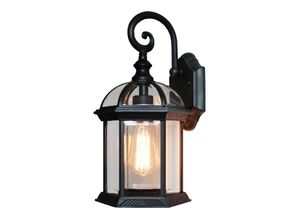 9334712897261 - Qiedie - Vintage wasserdichte Licht Außenwandlampe schwarz gegossenes Aluminium und Glas Wandlampe E27 Garten Hauseingangsbeleuchtung Balkon Korridor