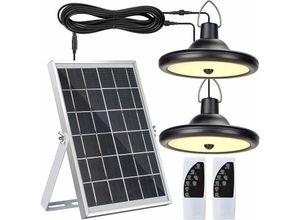 9334712897360 - Gotrays - Outdoor Solar Ampere mit 4-Beleuchtungsmodi und 6-Helligkeitsstufen ausgestattet mit Bewegungssensoren und Fernbedienung für Solarleuchter