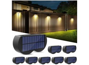 9334712897483 - Qiedie - 6-teilige Outdoor Garten Solar Lampe Set IP65 wasserdichte Outdoor dekorative Solar Lampe mit warmweißem Licht RGB Blitz und verblasster