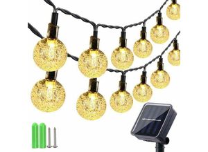 9334712897599 - Solar String Lampe im Freien -9m 50 led Solar String Lampe mit Kristallkugel 8-Mode Solar Lampe IP65 wasserdicht passend für Sommer Garten Garten