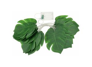 9334712901708 - Qiedie - LED-Blatt-Lichterkette 984 Fuß 20 LEDs hängende Lichterkette mit grünen Monstera-Blättern für Garten Hof Zuhause Terrasse Hochzeit